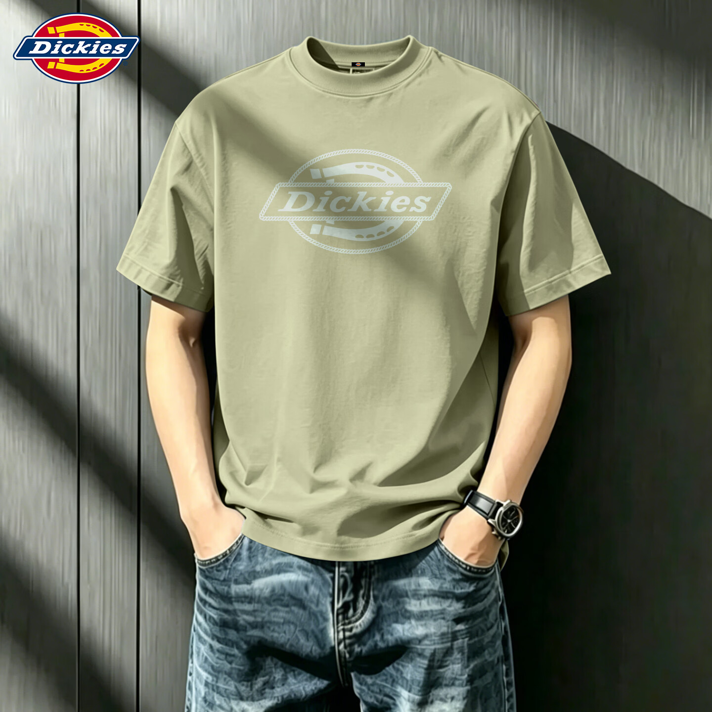 Dickies男款夏季短袖2026新款美式潮牌时尚男士T恤纯棉休闲宽松大码男装