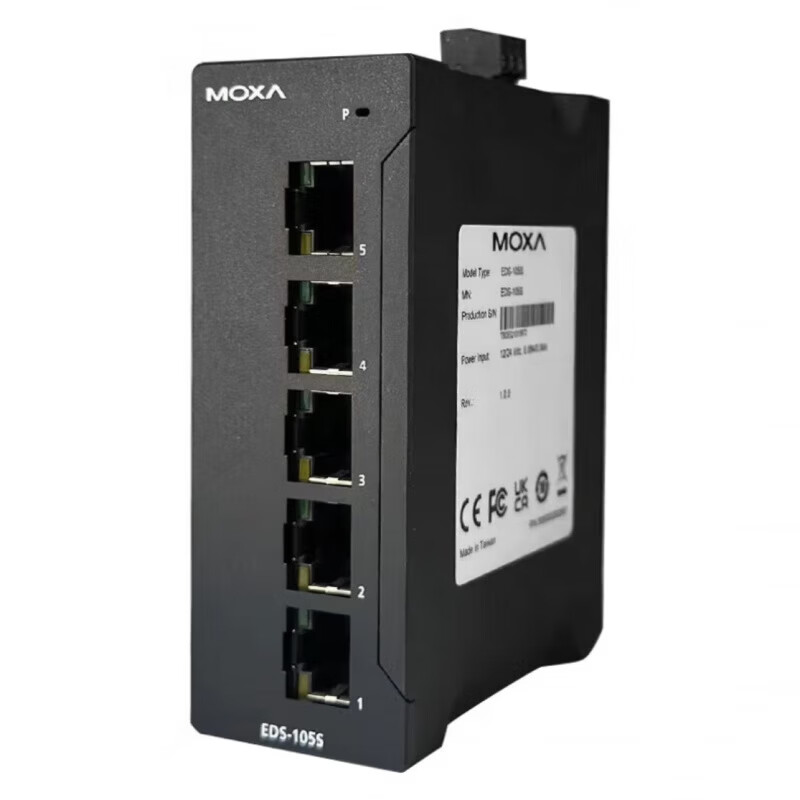 MOXA EDS-105S 非网管5口百兆交换机2024新款