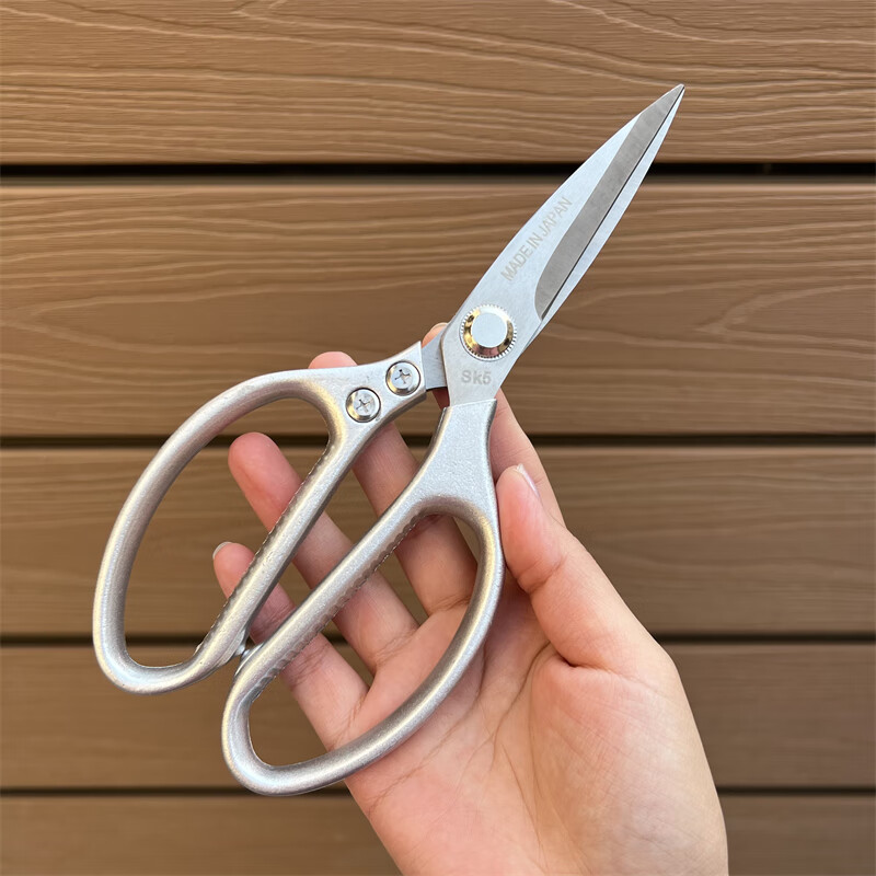 sk5经典不锈钢鸡鸭鱼骨剪 多功能厨房食物剪 工业强力剪刀 银剪