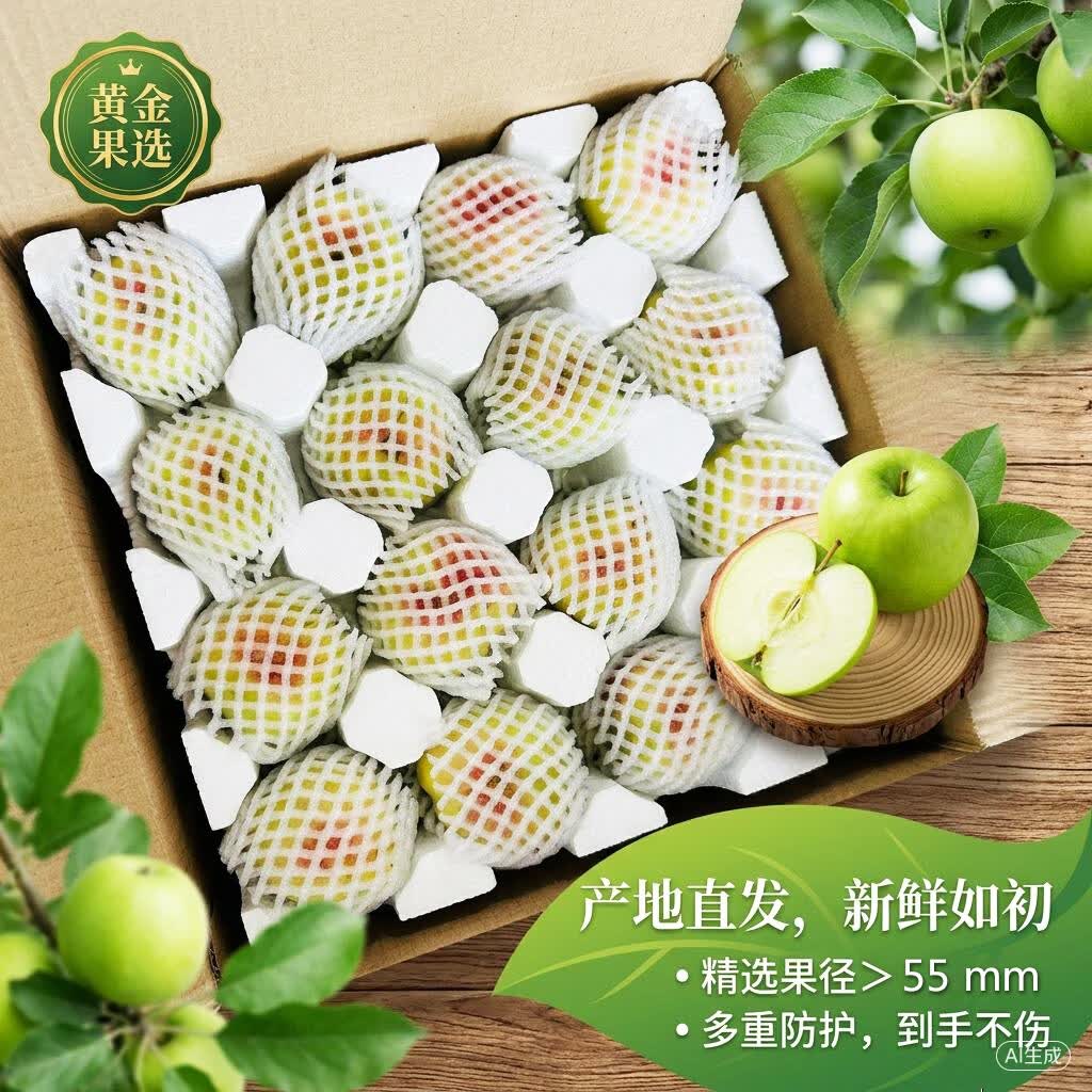 京世泽 山西青苹果 孕妇酸爽小苹果 新鲜水果苹果 【店长力荐5斤装】净4.5斤果径60mm+