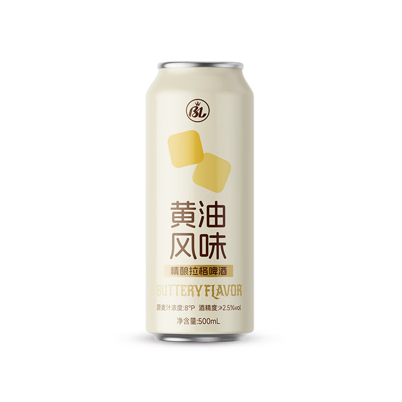 BL步步高黄油风味啤酒500ml*12罐精酿拉格啤酒甜美黄油味 500mL 12罐