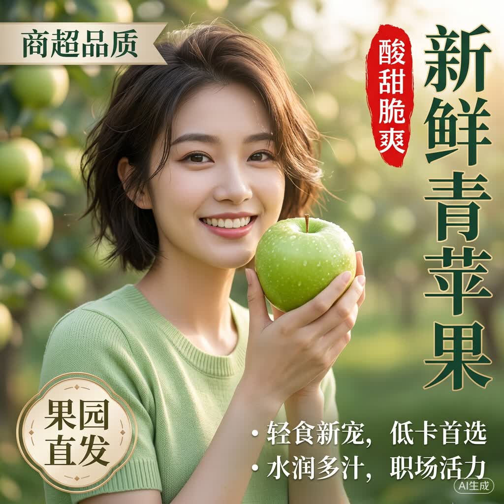 京世泽 山西青苹果 源头果园直发 新鲜水果小苹果 【品质尝鲜3斤装】果径60mm+