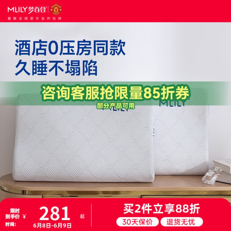 梦百合记忆枕 五星酒店零压太空记忆棉枕头单人护颈加大枕芯 单只 五星酒店零压记忆枕