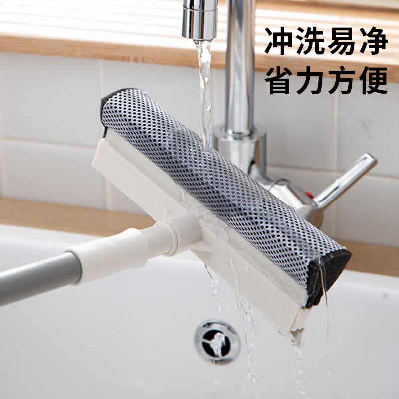 清清美擦玻璃神器家用窗户擦玻璃刮水器保洁家政专用清洁地板汽车刮水器 【可伸缩】长杆刮水器*赠挂钩