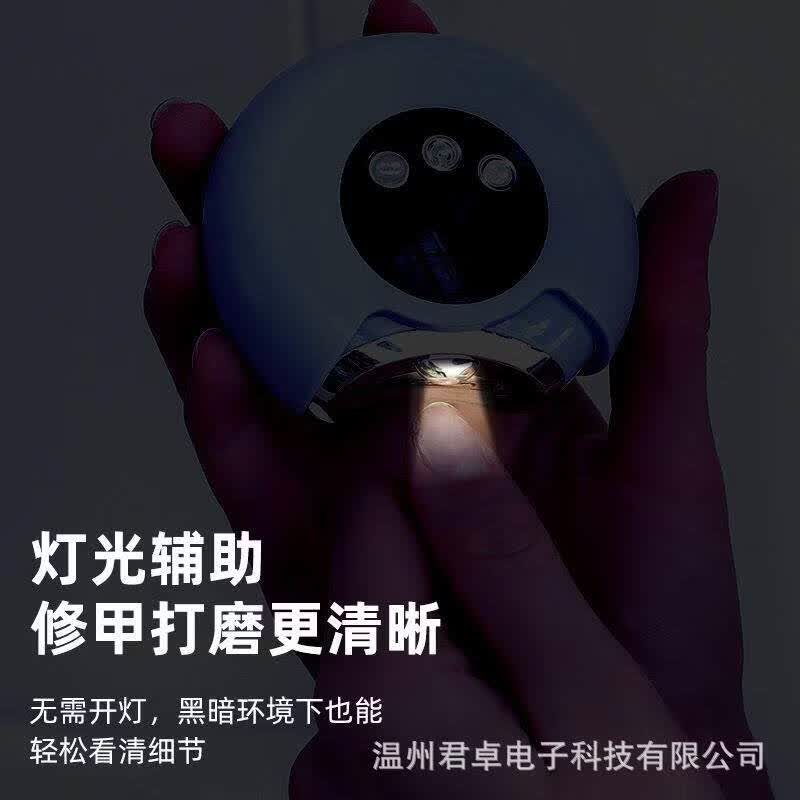 飒望【德国】电动指甲刀磨剪一体全自动指甲剪手脚两用老人儿童专用防夹肉指甲钳美甲打磨机指甲剪 象牙白【液晶数显 剪磨一体】 夜灯照明设计 三档转速调节