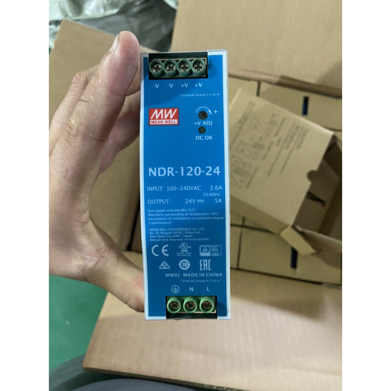 明纬电源(MW MEAN WEIL)明纬NDR-120-24 明纬电源120W24V5A明纬货 全新货