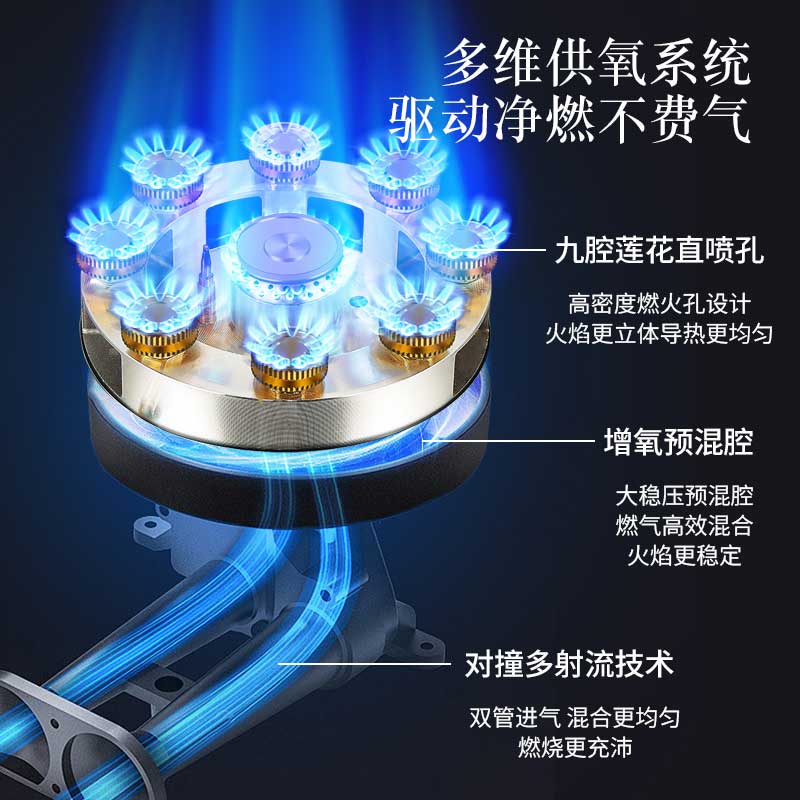 荟太太燃气灶双灶台式灶家用煤气灶出租房高效节能猛火天然气铜火盖双灶 9kw猛火【涡轮聚燃猛焰】*1.2阀+防爆管 液化气-熄火保护