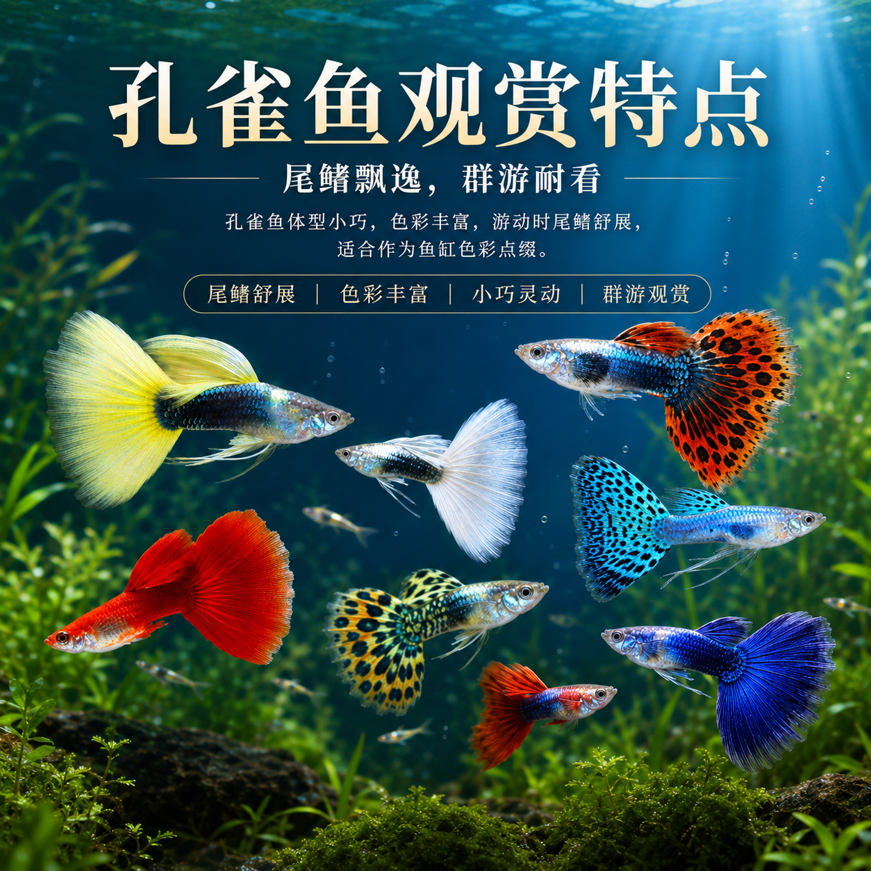 眷鱼孔雀纯种观赏鱼【顺丰发货】小型热带鱼淡水鱼好养活凤尾鱼可繁殖 【顺丰发货】2-3cm花老虎孔雀3公3母