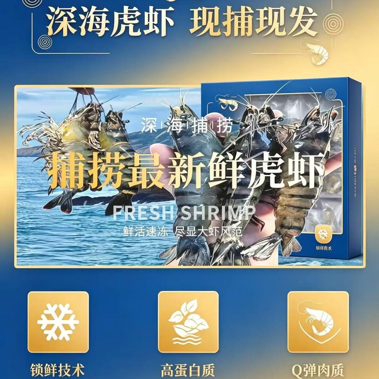 九英里黑虎虾鲜活冷冻超大虾类大虾生鲜肉质紧实不缩水净重两斤20/30 惊喜特惠尝鲜装 20/30大规格2斤装 1000g(净重) 