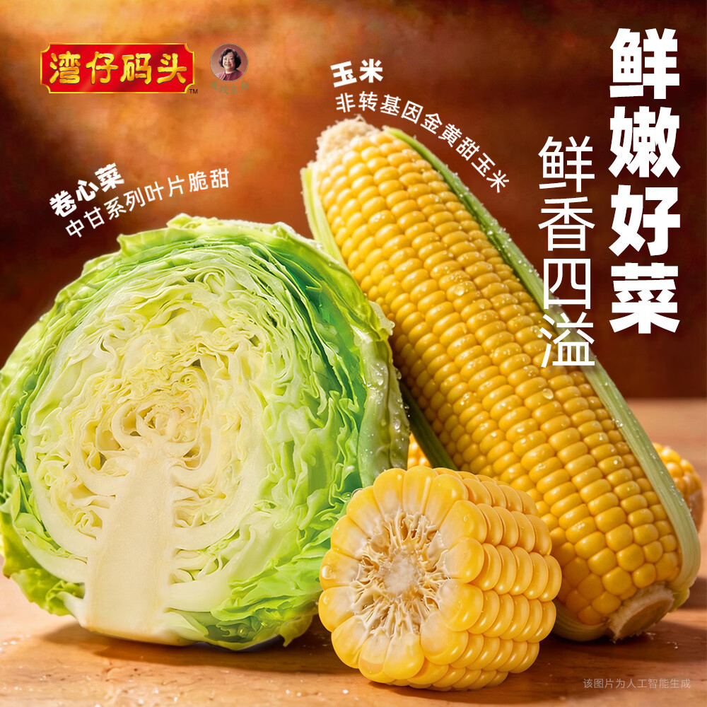 湾仔码头 速冻饺子半成品水饺 冷冻速食儿童早餐面点生鲜食品宵夜1kg 玉米蔬菜猪肉水饺1000g*4包 共192只