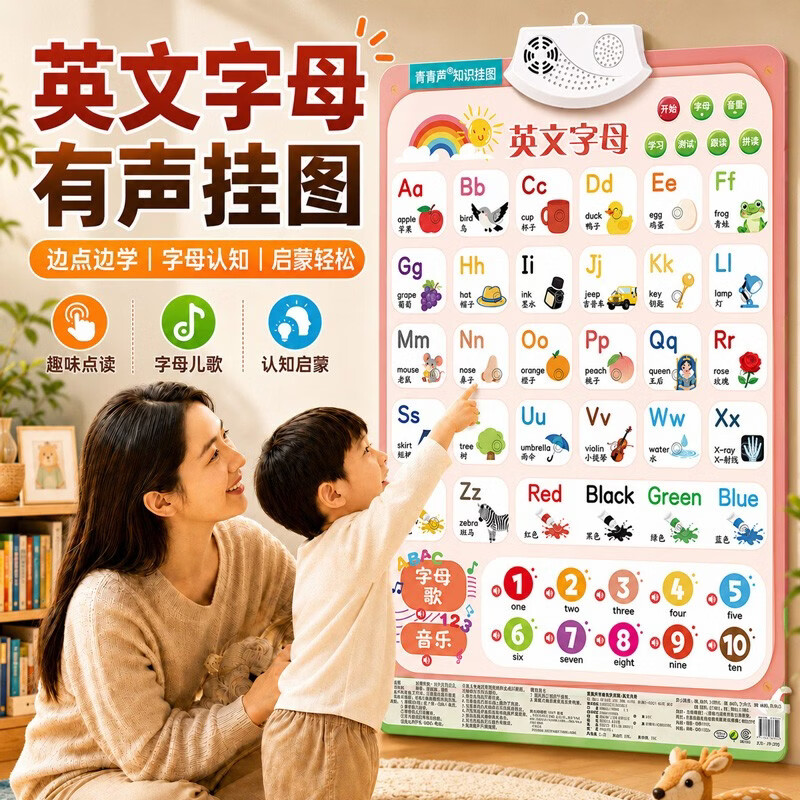 青葫芦早教有声挂图英文字母 9.8元 - 86线报