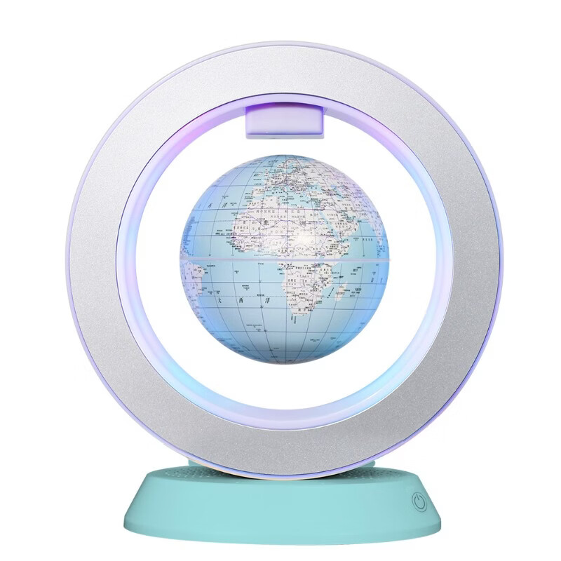 六一礼物磁悬浮地球仪智能AI摆件创意发光儿童生日礼物早教玩具 蓝色天猫精灵地球仪