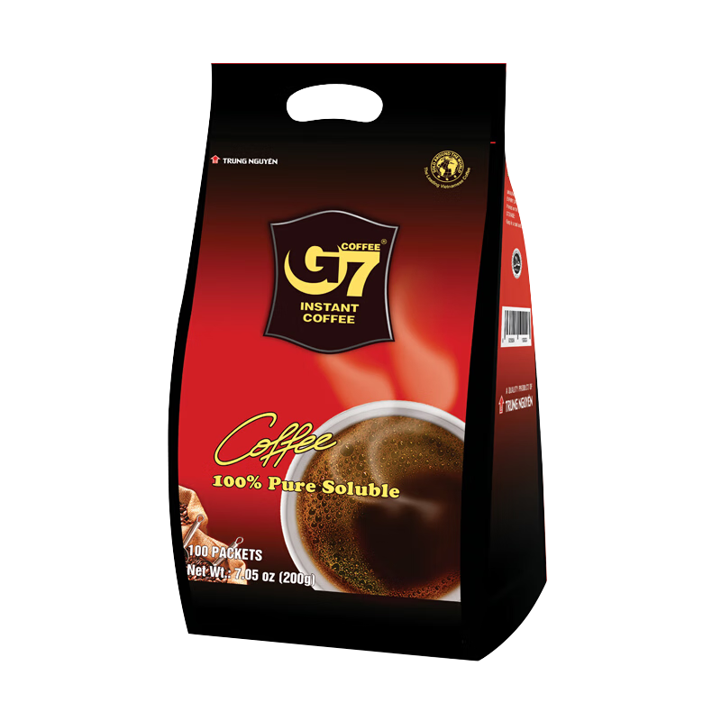 PLUS会员：G7 COFFEE 中原咖啡 美式黑咖啡 100包