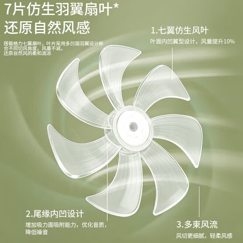 小米七叶轻音立式电风扇家用柔风落地扇台式桌面小型风扇大风量节能摇头宿舍电扇 [智能款]语音控制+轻音免扰 落地扇