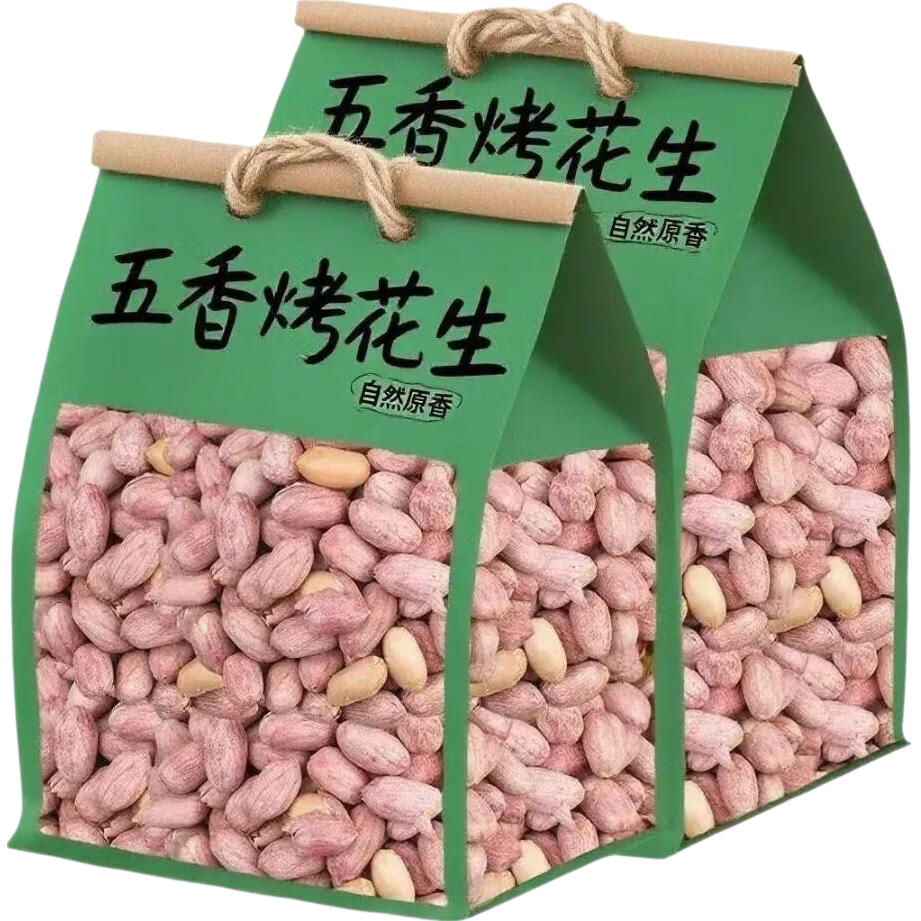 朱氏朱福记【新鲜抢1袋】25年新五香花生米山东特产烤熟蒜香奶香原味下酒250 【五香+蒜香】250g*4袋