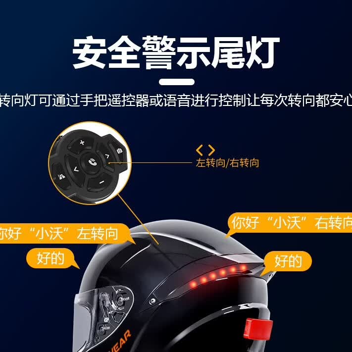 FOXWEΛR摩托车头盔摄像记录仪蓝牙耳机一体智能头盔全盔电动车头盔安全帽 M23/白色/摄像蓝牙耳机一体/32G卡【送防雾片+电池】 M【适合头围56-57cm】