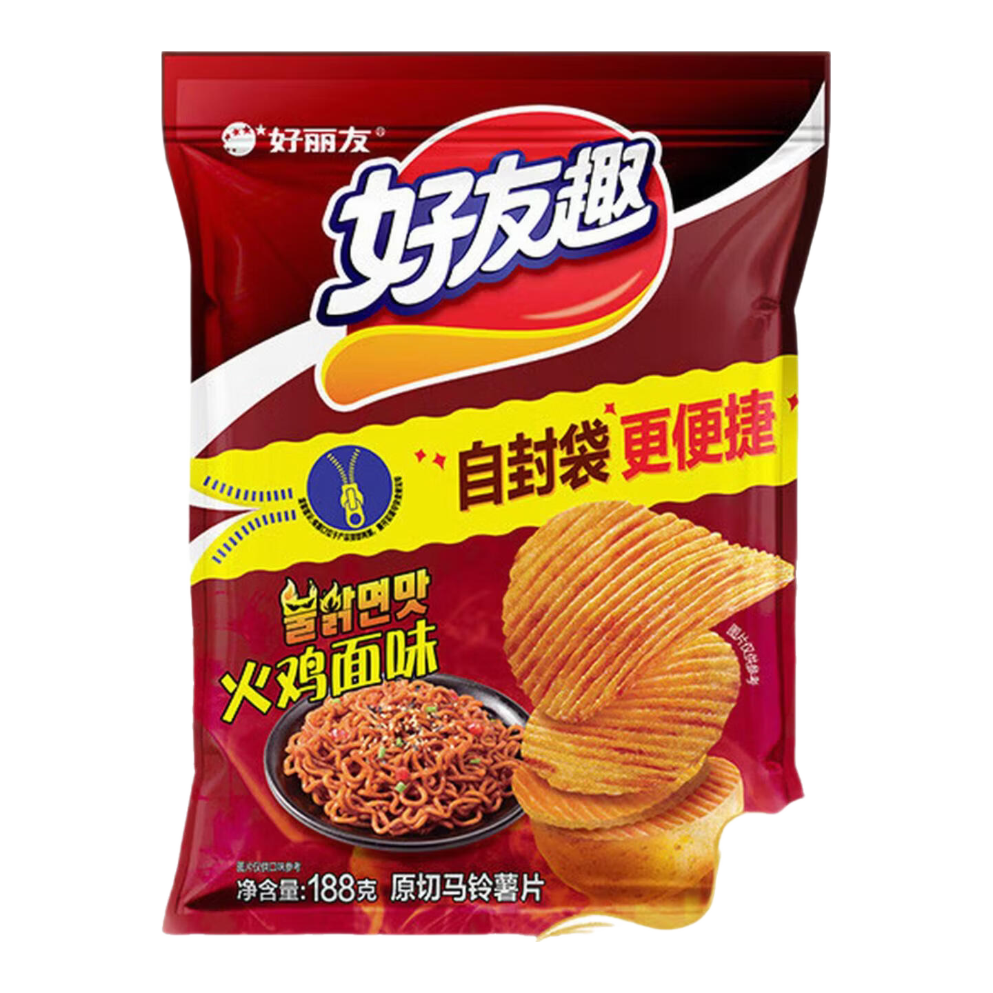 好丽友（ORION）大礼包礼盒自封袋混合口味休闲零食 大包装春游送礼 特价清仓 【店铺热搜】好友趣火鸡面味自封袋188g大包装