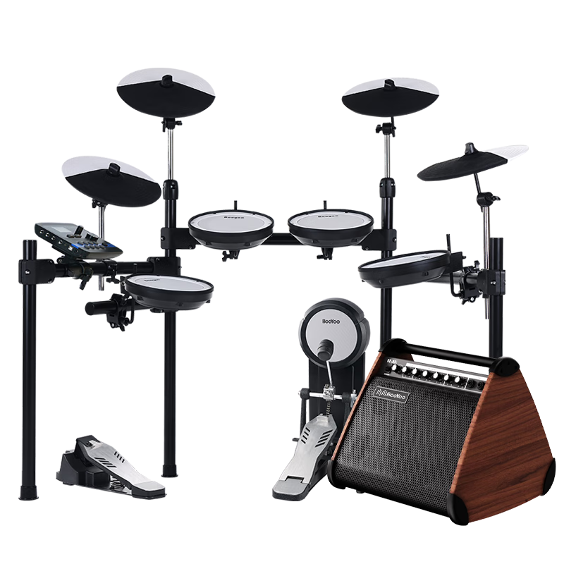 波悅（Booyoo）ED700S電子鼓+大禮包+50W藍(lán)牙音箱  專業(yè)電鼓初學(xué)架子鼓家用考級