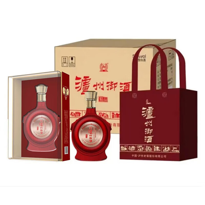 金泸州【喜酒】浓香型白酒 新老包装随机 52度 500mL 6瓶 泸州御酒精品