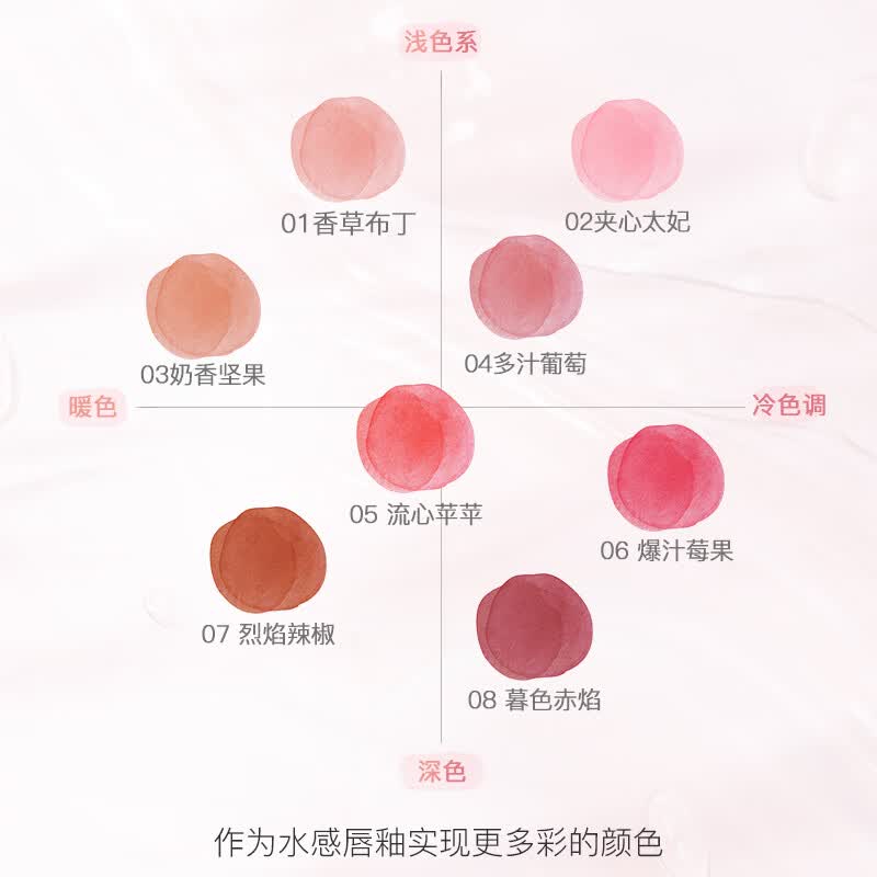 柔魅得（romand）水感唇釉雾面口红持久不沾杯唇彩水润渲染学生党平价化妆品 【水感唇釉】07# 烈焰辣椒