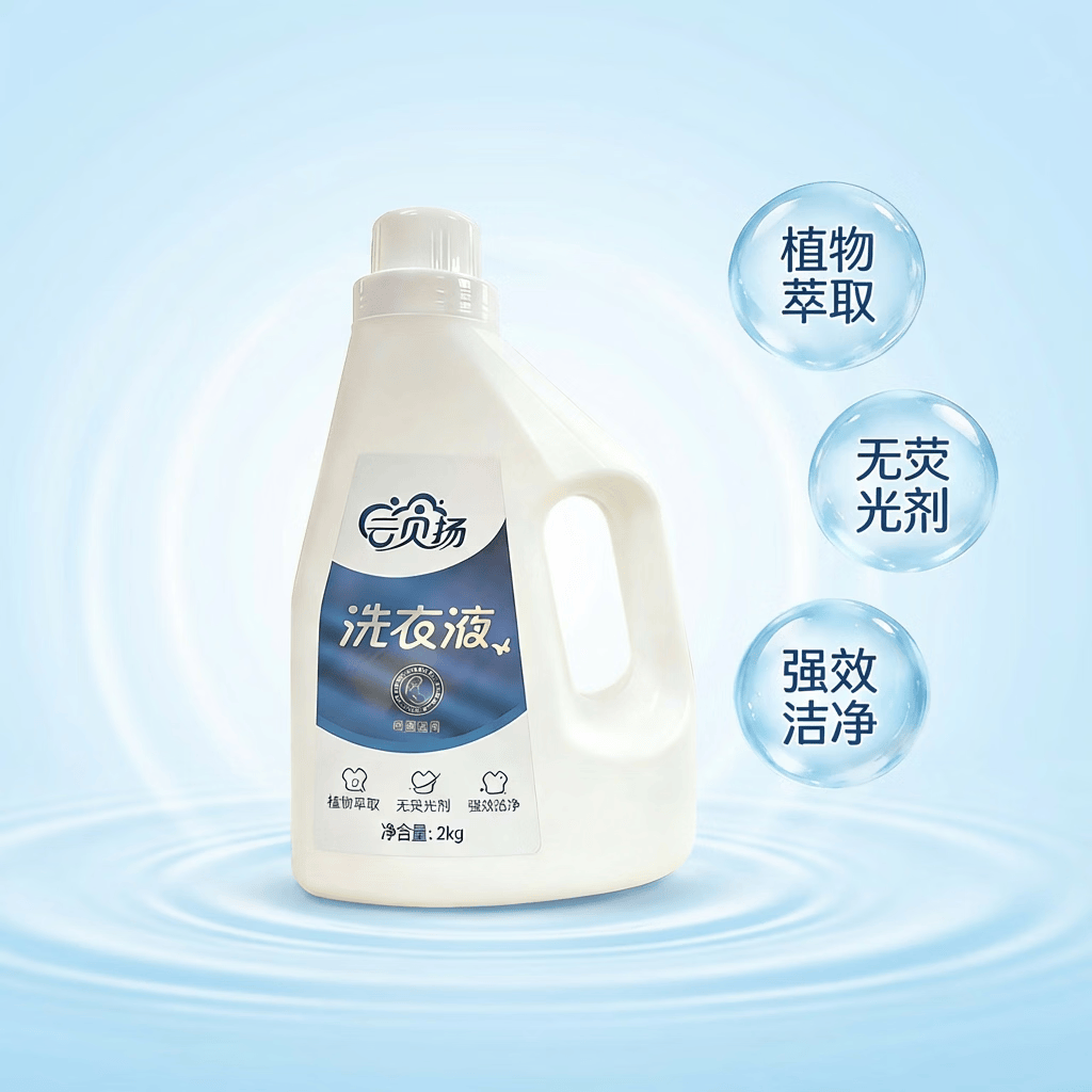 云贝扬天然植物精油洗衣液婴儿洗衣液 植物成分 天然亲肤 精油洗衣液2kg*4瓶