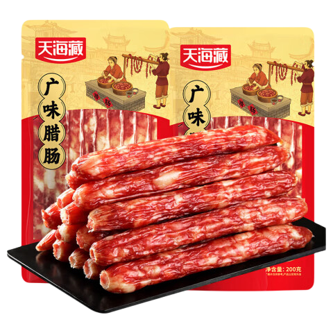 天海藏【3/6袋】广味腊肠200g/袋 炒菜香肠腊肉肠煲仔饭下酒菜  200g*3袋广式腊肠