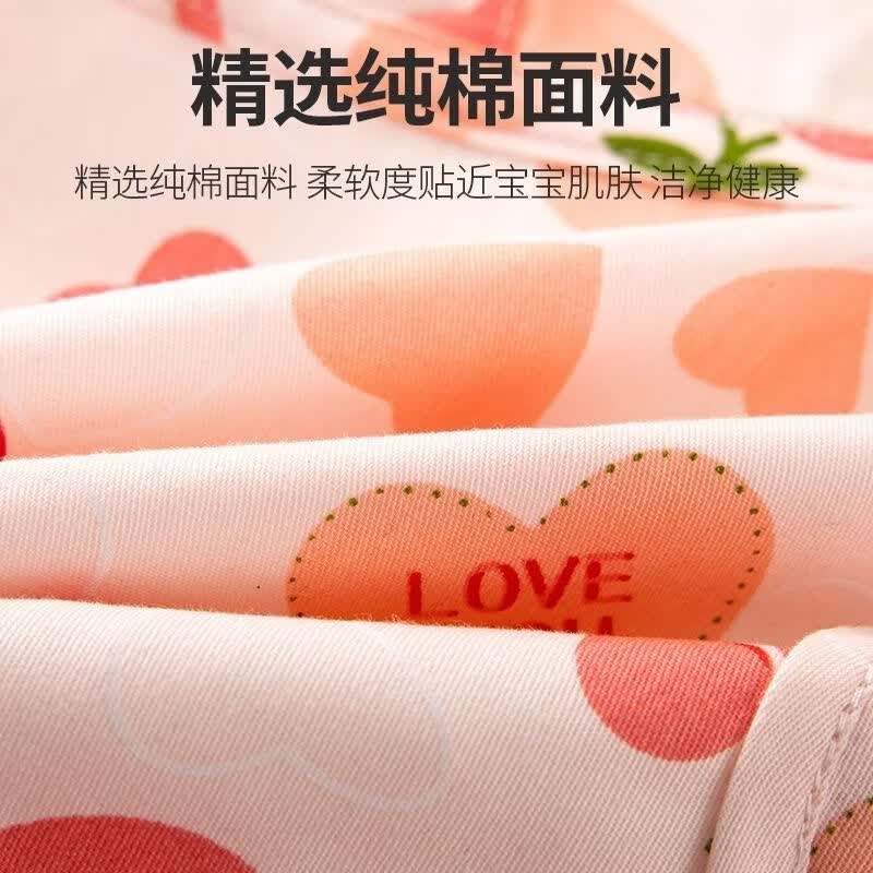 鑫达童薄款儿童围裙夏季中大童棉布罩衣公主裙小朋友吃饭衣可爱时尚饭兜 XD碎花裙【粉色菊花+黄色菊花】 110 码（建议身高95-105）