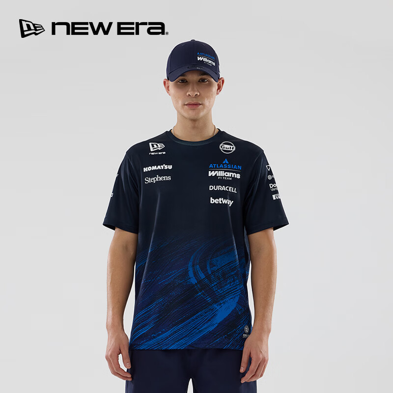 NEW ERA纽亦华26新品WILLIAMS F1联名赛车服运动时尚短袖男士NE 60941828-蓝色T恤/威廉姆斯车队 L