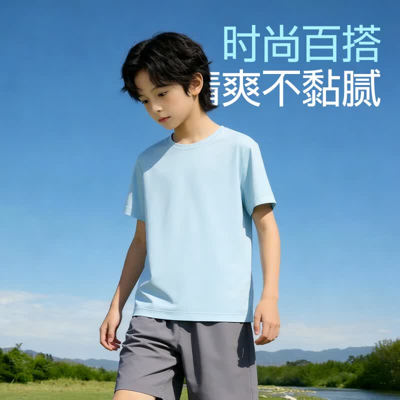 回力童装女童运动套装2026新款儿童夏季柔软速干短袖t恤女孩透气长裤 白/H回力反光银K-黑/H回力反光银K 160