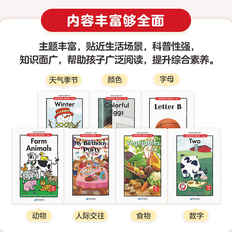 学而思Reading A-Z正版raz绘本分级阅读合订本绘本美国原版 全套英语幼儿英语启蒙2-8岁 美国小学同步阅读教材原版授权引进 【合集版 L1】上下共85册 | 3-4岁适用