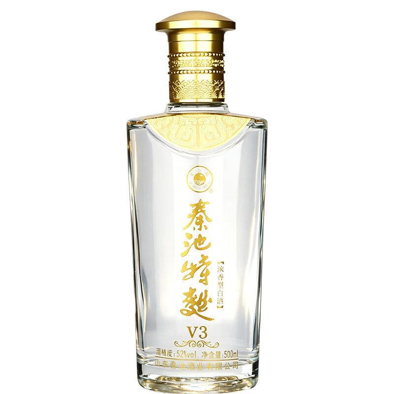 秦池特曲V3 浓香型高度白酒 纯粮固态 优级白酒 山东特产老字号 52度 500mL 6瓶 （整箱装）