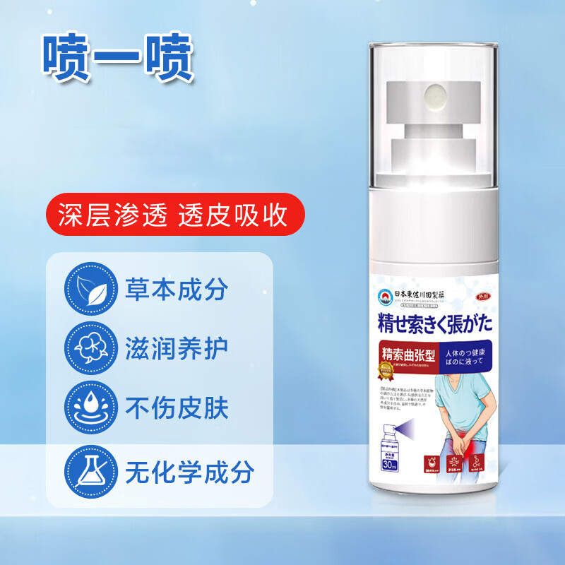 日本新薬株式会社精索静脉曲张专用进口药冷敷凝胶男性左侧睾丸疼痛胀喷雾内裤拖带 5瓶【周期装】建议中度患者