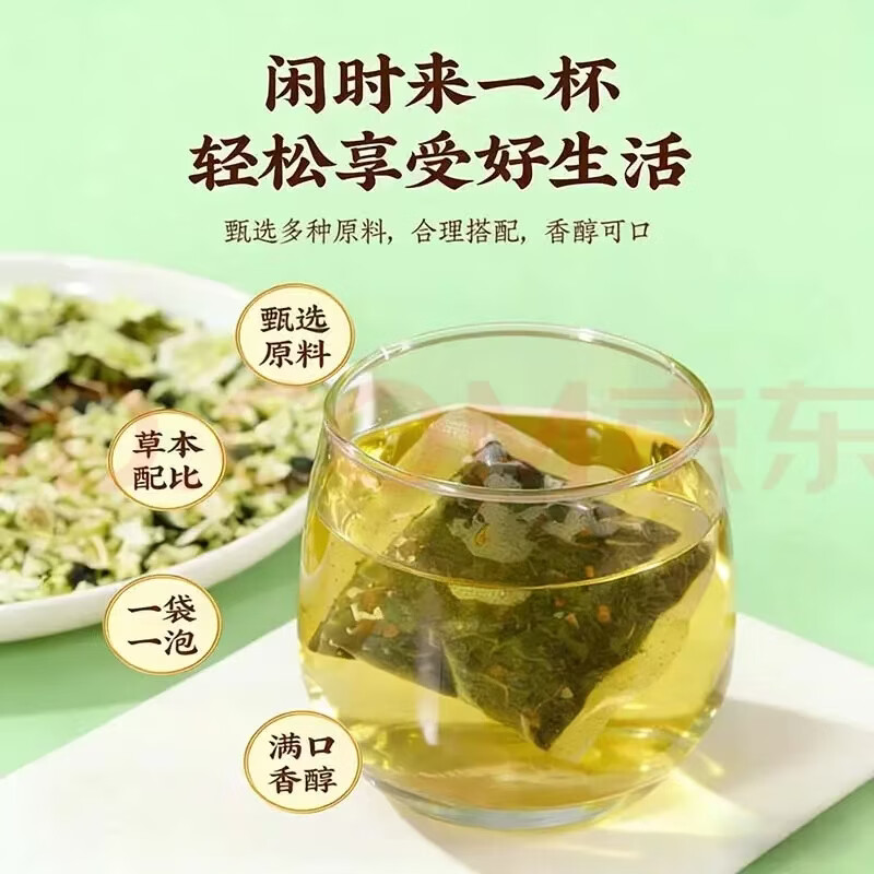 同仁堂（TRT）【降高糖高脂高压】桑叶双瓜茶降血i糖茶冬瓜皮苦瓜2型糖尿病专用 【周期装】 30包*2袋 共60包