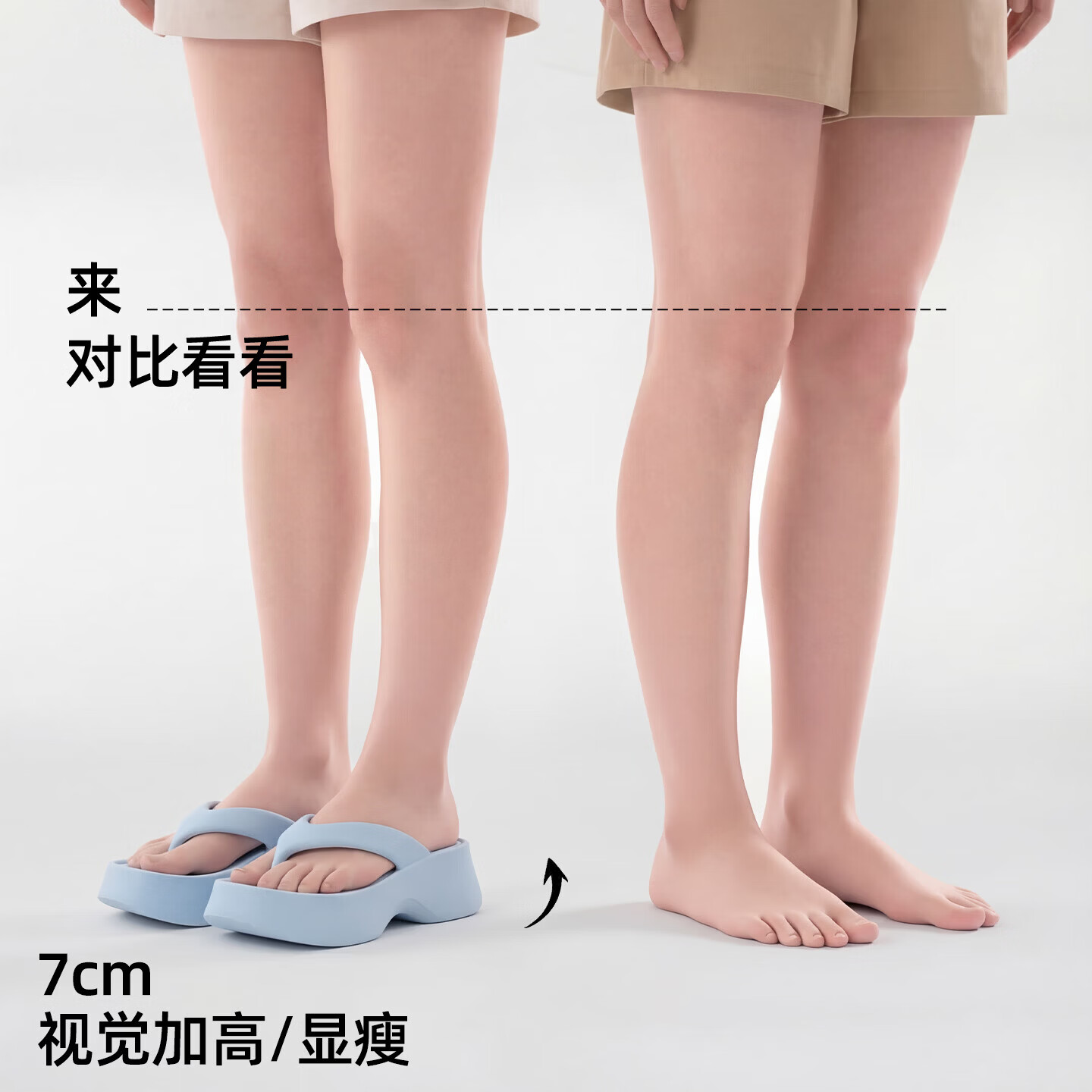 安尚芬7cm厚底绝美凉鞋高跟2026新款凉鞋爆款鞋女士防滑可外穿夏天凉拖 黑色【2.0升级款抗菌防臭】 36-37 偏小一码*推荐35-36脚穿