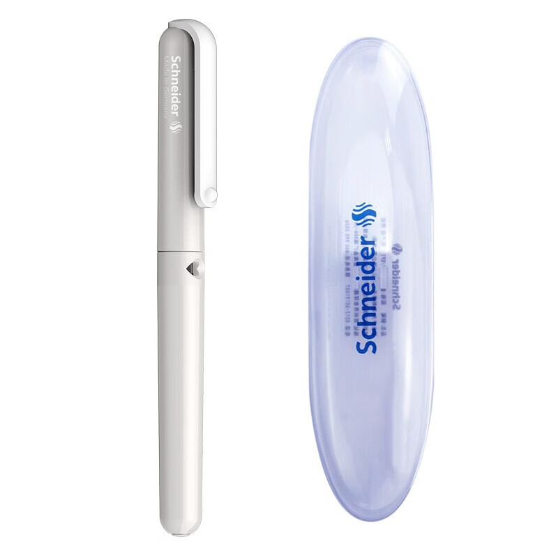 施耐德（Schneider） 德国进口 男女学生用成人练字办公钢笔墨水笔细EF尖BK410（带笔盒） 太空灰单支装（带笔盒）