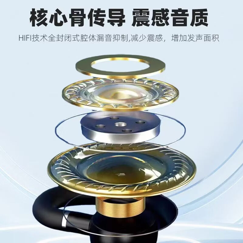 通用一体机骨传导老人助听器中老年人专用耳聋耳背中重度不入耳助听器 单耳超长续航老人专用高端骨传导30-80岁辅听器