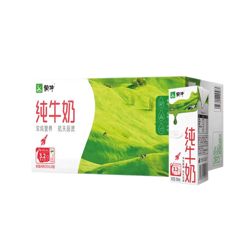 需抢券,京东特价app:蒙牛 纯牛奶 200ml×24盒