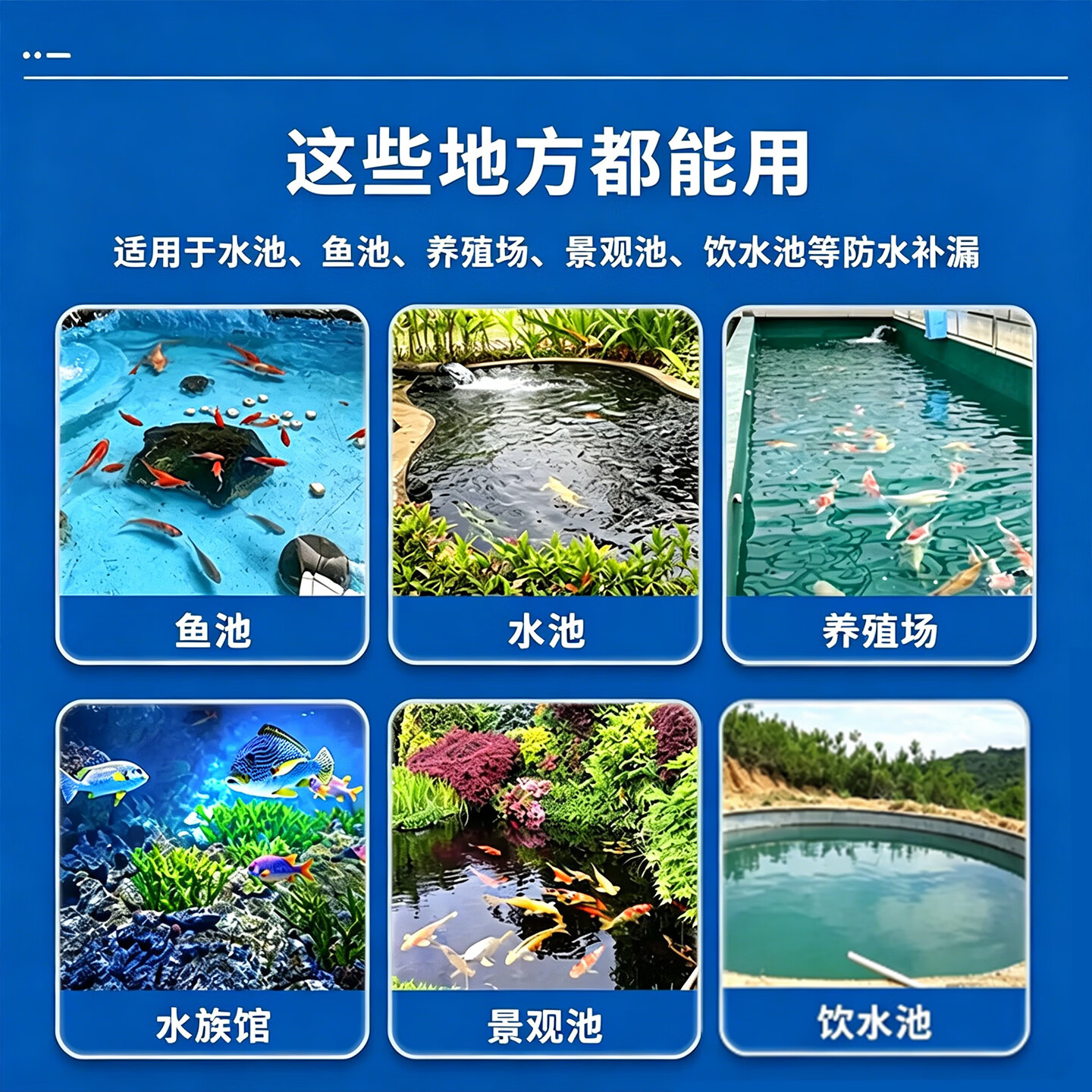 斯拜尔鱼池防水涂料长期泡水专用抗渗堵漏附着力强水泥池瓷砖池均可施工 夜的黑 10KG装50个平方 只需刷一遍