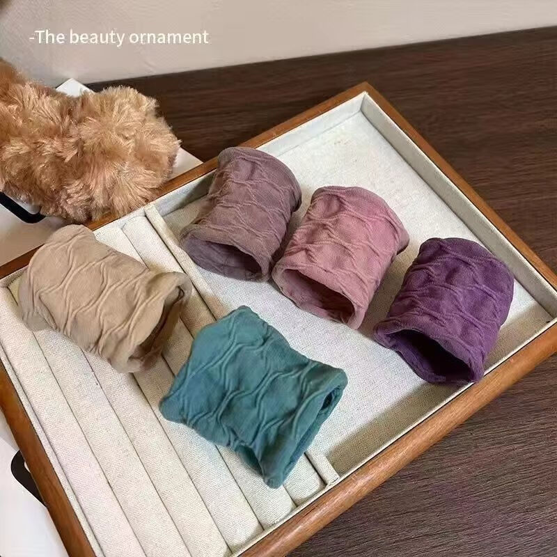 【优选百货】高弹力加宽加粗发绳女面膜感发圈高级感儿童丸子头发 【极致弹力5条】彩色