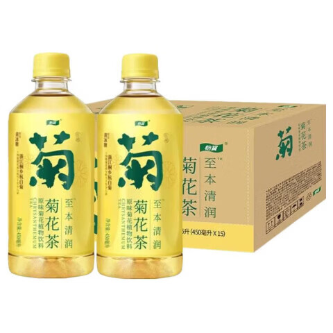 怡宝原味菊花茶植物饮料450ml*15整箱 26年7月到期 菊花茶450ml*15