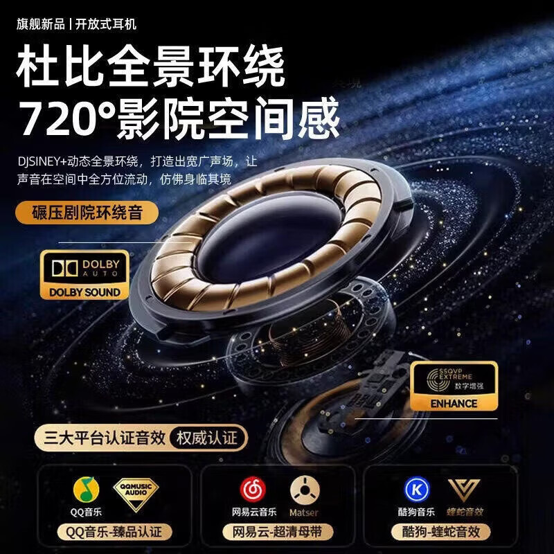 SONY索尼适用蓝牙耳机2026新款挂耳式骨传导运动无线耳机智能AI翻译不入耳开放式久戴不痛 冰川银丨Ultra版ACS全景音效超CD级母带无损纯净音 智能AI翻译版
