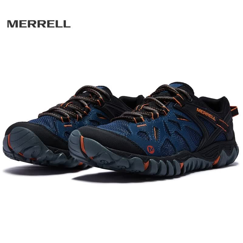 迈乐(Merrell)经典户外鞋男女款徒步鞋ALLOUTBLAZE轻便透气耐磨防滑溯溪涉水鞋 J32443兰灰(男) 46 【尺码偏小 请拍大一码】