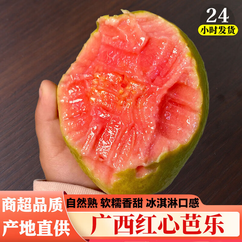 忆京源广西红心芭乐 新鲜现摘奶油番石榴冰淇淋口感软糯香甜应季水果 9斤精选老树大果 源头直发