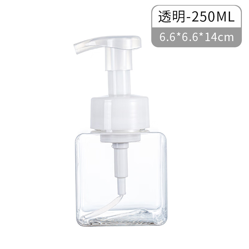 慕斯起泡瓶发泡按压式洗发水分装瓶洗面奶沐浴露洗手液洁面打泡器 250ml【透明】细密丰盈泡沫 无规格 京东折扣/优惠券
