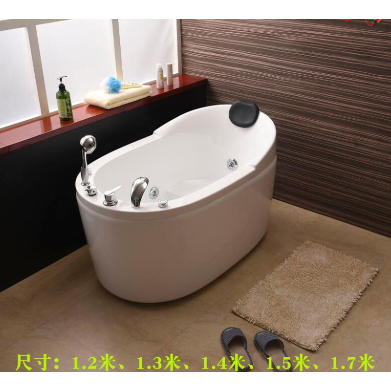 仁聚益jomox/贵妃日式深泡坐式浴缸克力小户型家用冲浪按摩恒温浴池1.