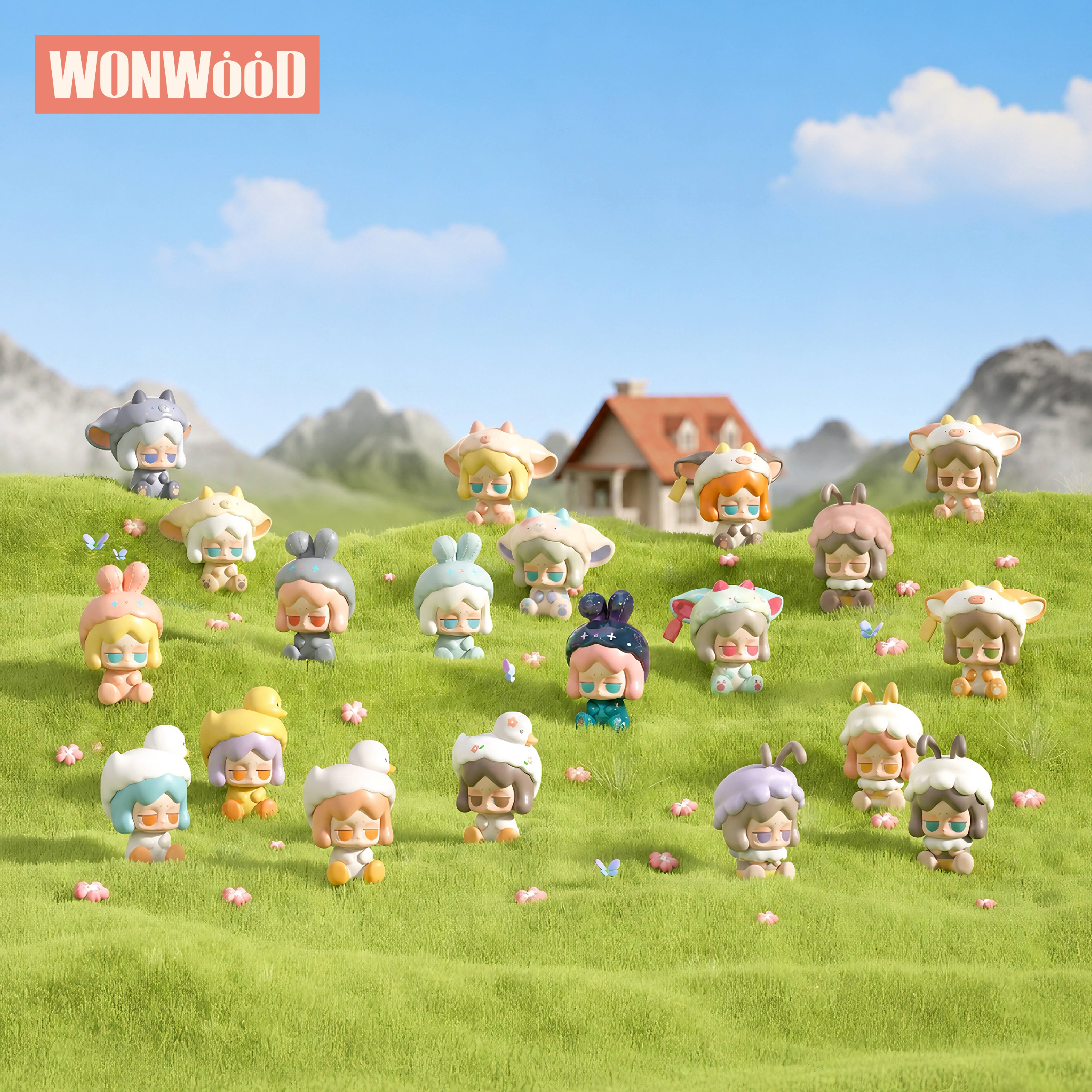 WONWOOD玩物丛生NIDOO牧场系列手办盲盒玩具礼物摆件 整端9盒 不支持7天无理由退换货