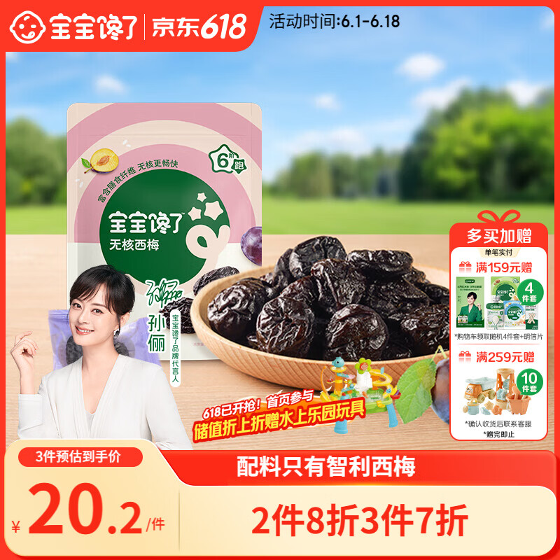 宝宝馋了无核西梅儿童零食无添加糖去核西梅干150g享儿童食谱