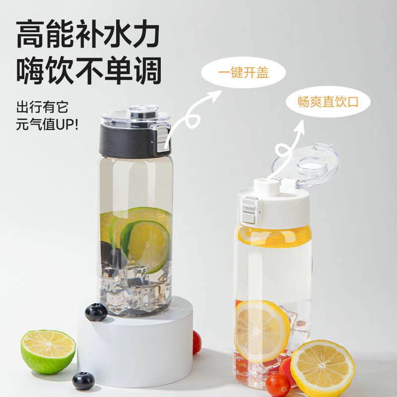 匹克摇摇杯运动健身水杯蛋白粉搅拌杯奶昔杯子代餐杯瑶瑶杯 白色