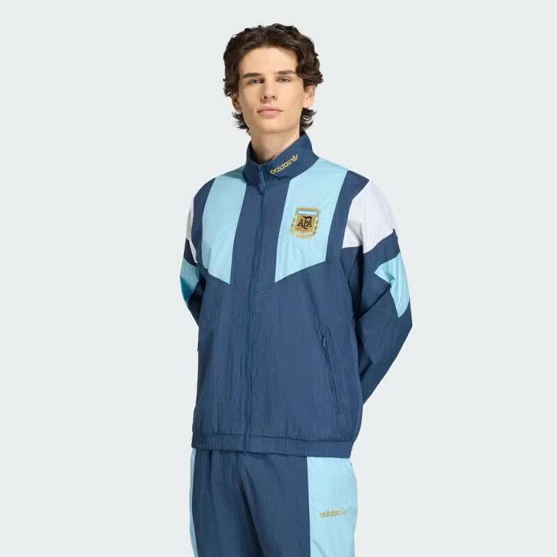 阿迪达斯（adidas）三叶草男装 2026春夏季新款足球国家队运动休闲潮流轻薄夹克外套 KG2287/阿根廷 M