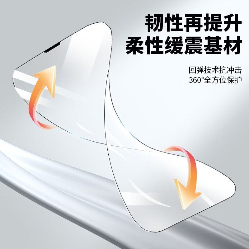 闪维【新品】微晶陶瓷膜适用苹果17Pro防爆防摔iPhone16ProMax手机保护膜15Plus全屏14高清13防窥12防 清高透款一片(体验装) iPhone_17_Pro_Max